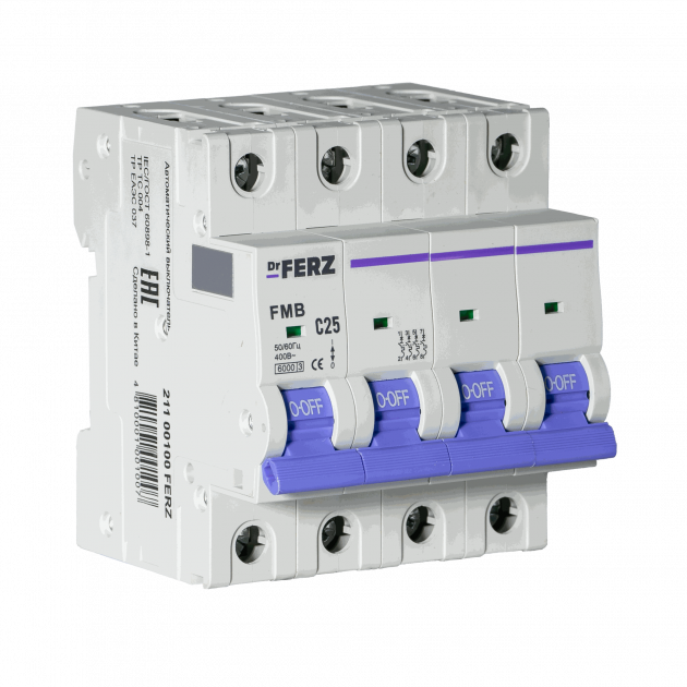 Авт. выкл. FMB-C 4P 25А 6кА хар-ка C FERZ