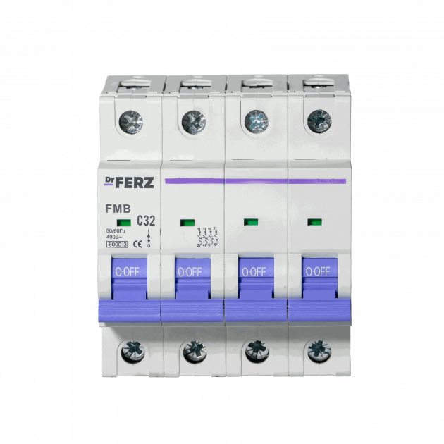 FMB-C 6kA 4P 32 х-ка C Автоматический выключатель FERZ