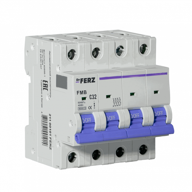 FMB-C 6kA 4P 32 х-ка C Автоматический выключатель FERZ