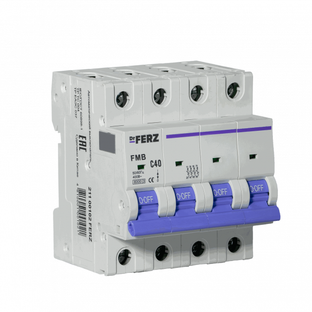 FMB-C 6kA 4P 40 х-ка C Автоматический выключатель FERZ
