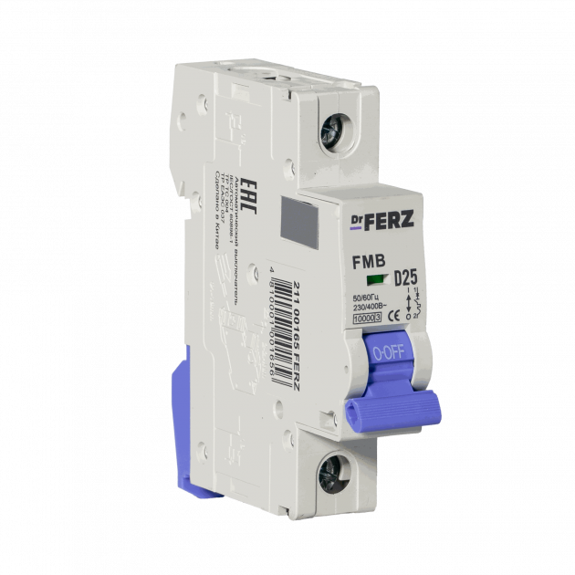 Авт. выкл. FMB-D 1P 25А 10кА хар-ка D FERZ