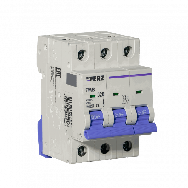 FMB-D 10kA 3P 20 х-ка D Автоматический выключатель FERZ