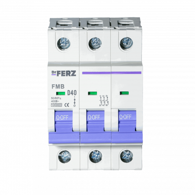 Авт. выкл. FMB-D 3P 40А 10кА хар-ка D FERZ