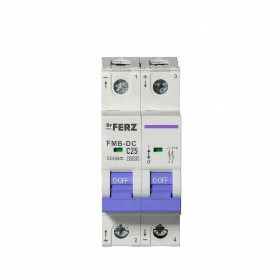 FMB-DC 6kA 2P 25 х-ка C, DC500В Автоматический выключатель FERZ