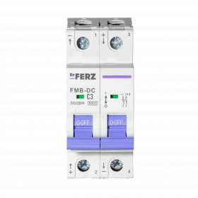 FMB-DC 6kA 2P 03 х-ка C, DC500В Автоматический выключатель FERZ