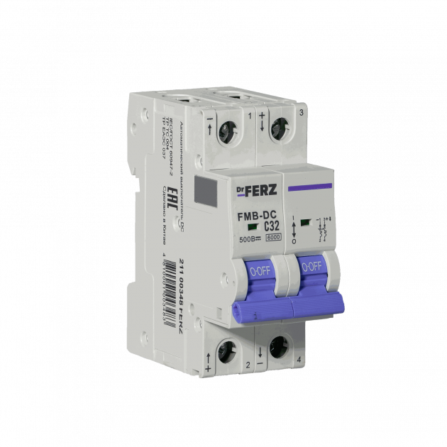 Авт. выкл. FMB-DC 2P 32А 6кА хар-ка C, DC500В FERZ