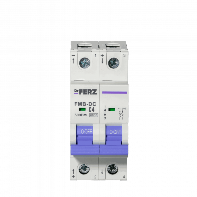 FMB-DC 6kA 2P 04 х-ка C, DC500В Автоматический выключатель FERZ
