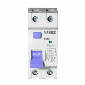 FMC-1P+N 25A 30mA 6kA тип A, 2M УЗО FERZ