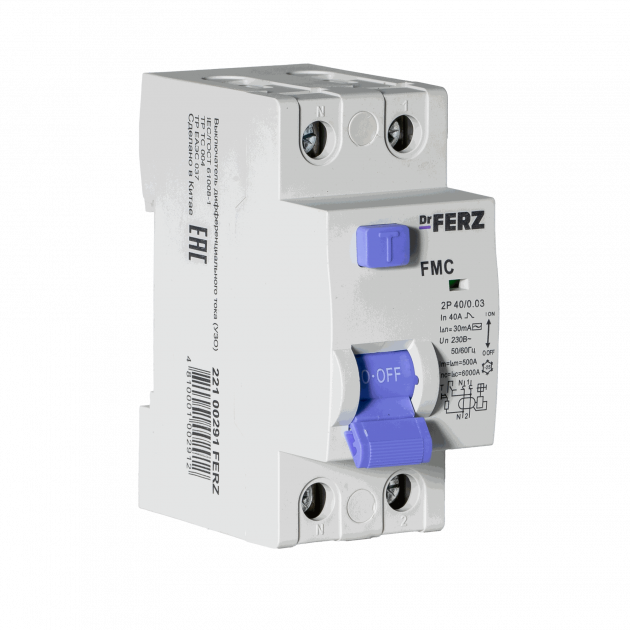FMC-1P+N 40A 30mA 6kA тип AC, 2M УЗО FERZ