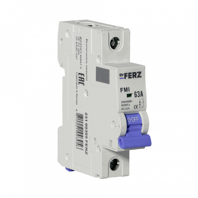 FMI-1P 63A Модульный выключатель нагрузки FERZ