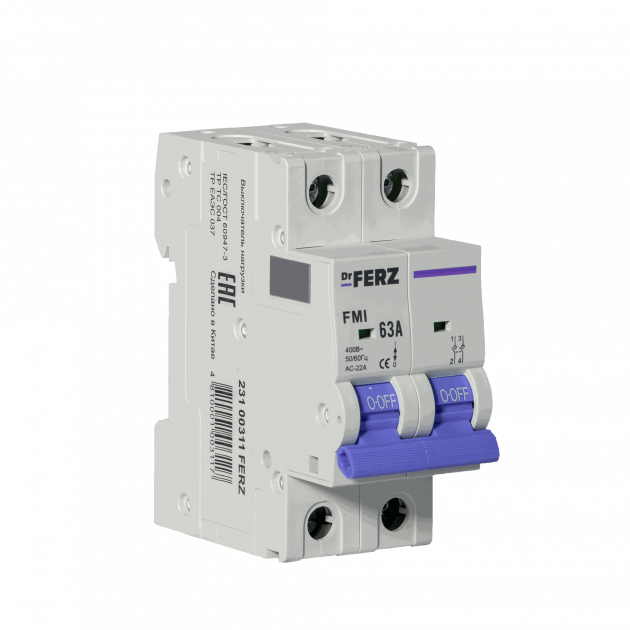 FMI-2P 63A Модульный выключатель нагрузки FERZ
