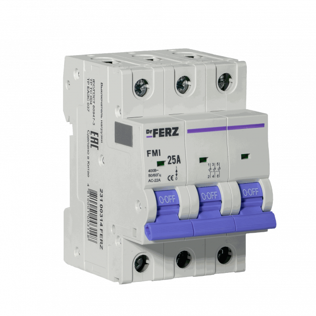 FMI-3P 25A Модульный выключатель нагрузки FERZ