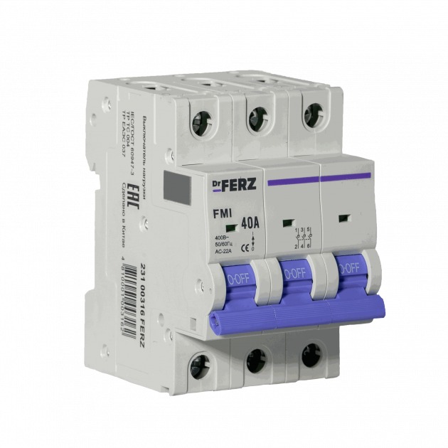 FMI-3P 40A Модульный выключатель нагрузки FERZ