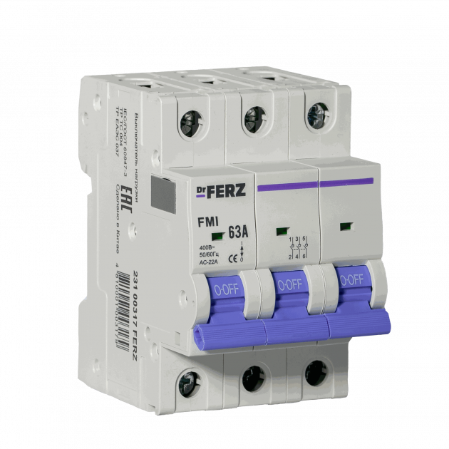 FMI-3P 63A Модульный выключатель нагрузки FERZ