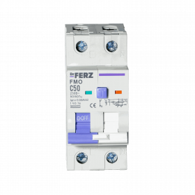 FMO-EL-1P+N 50A 30mA 6kA тип AC, х-ка C, 2M Диф. автомат FERZ