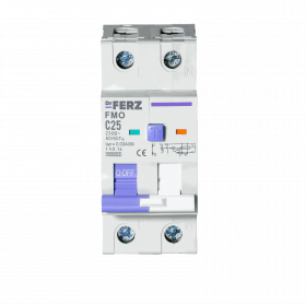 FMO-EM-1P+N 25A 30mA 10kA тип A, х-ка C, 2M Диф. автомат FERZ