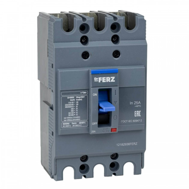 Авт. выкл. FERZ CEZC-H-100-TM/3Р 25A 30кА