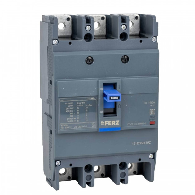 Авт. выкл. FERZ CEZC-H-250-TM/3Р 160A 36кА