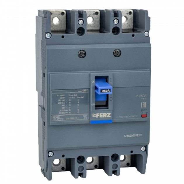 Авт. выкл. FERZ CEZC-H-250-TM/3Р 250A 36кА
