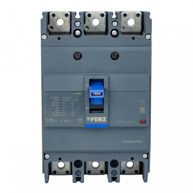 Авт. выкл. FERZ CEZC-N-250-TM/3Р 200A 25кА