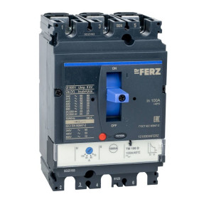 Авт. выкл. FERZ CNSX-N-100-TM-D/3P 100А 50кА с рег. термомаг. расцепителем