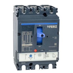Авт. выкл. FERZ CNSX-N-100-TM-D/3P 16А 50кА с рег. термомаг. расцепителем