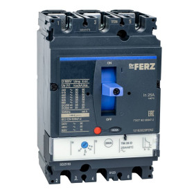 Авт. выкл. FERZ CNSX-N-100-TM-D/3P 25А 50кА с рег. термомаг. расцепителем