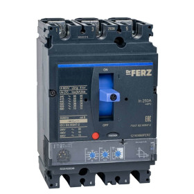 Авт. выкл. FERZ CNSX-N-250-ML5.2/3P 250А 50кА с электрон. расцепителем, LCD