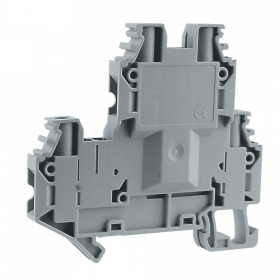 FJT-102- 4G/2=2 Клемма серая проходная двухъярусная, винтовые зажимы, 30A
