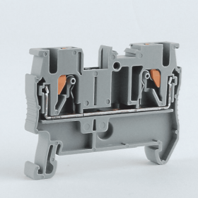 FJT-201-10G Клемма серая проходная , пружинные зажимы, 57A