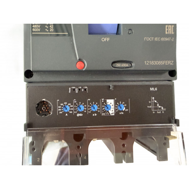 Авт. выкл. в литом корпусе FPC-26-N-630-ML6/3P 630А 50кА с электрон. расцепителем FERZ