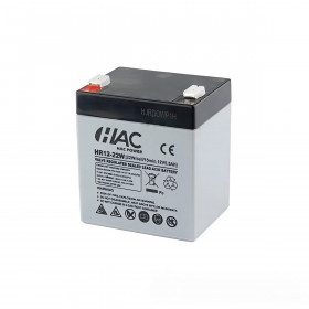 Батарея аккумуляторная HAC HR12-22W, F2, 12V/5.5Ah, 90х70х101(107) ДхШхВ, 1.6 кг, 8 лет