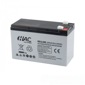 Батарея аккумуляторная HAC HR12-32W, F2, 12V/8Ah, 151х65х94(100) ДхШхВ, 2.2 кг, 8 лет