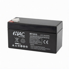Батарея аккумуляторная HAC RT1213, F1, 12V/1.3Ah, 98х43.5х53(59) ДхШхВ, 0.52 кг, 6-8 лет