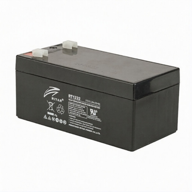 Батарея аккумуляторная Ritar RT1232, F1, 12V/3.2Ah, 60(66)x134x67 HxLxW, 1.25kg, 6-8 лет