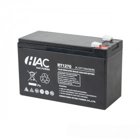 Батарея аккумуляторная HAC RT1270A, F2, 12V/7Ah, 151х65х94(100) ДхШхВ, 1.9 кг, 6-8 лет