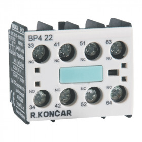 Блок-контакт Rade Koncar вспом. BP4 40 6A(230VAC), 4NO, фронт. монтаж, для CNN 9_70