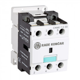 Контактор Rade Koncar CNNK 7.5 00 230V 50/60Hz, 3P, 11A, 7.5kVAr(400VAC по AC6-b), 230V50/60Hz