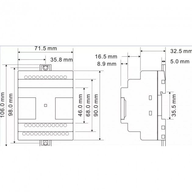 Модуль расширения Rievtech PR-E-AC-16IN, 110_240VAC, 16DI