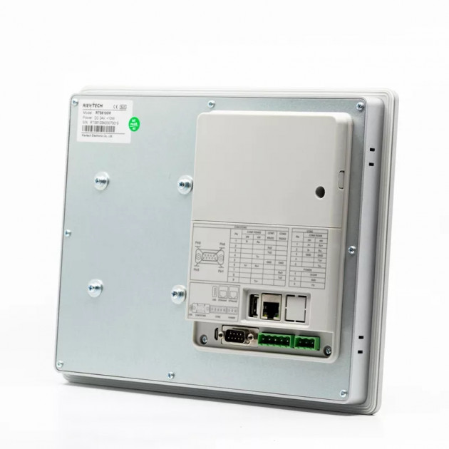 Панель управления Rievtech, TFT 10.1", 1024x600, CPU Cortex-A8 600 МHz, ROM 128MB, RAM 128MB, 3xCOM RS232/485/422, Ethernet, USB Type-C, RTC, SD