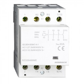 Модульный контактор DIN 40A по AC1, 230VAC 2НО+2НЗ контакт, 3модуля AMPARO