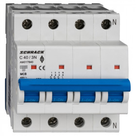 Автоматический выключатель Schrack AM 10кА 3p+N C 40A