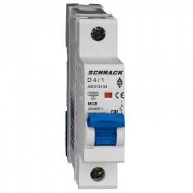 Автоматический выключатель Schrack AM 10кА 1p D 04A