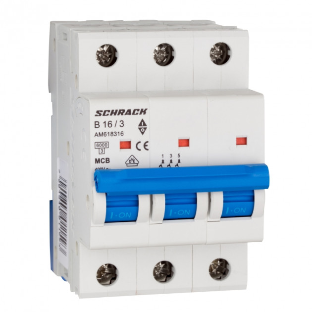Автоматический выключатель Schrack AM 6кА 3p B 16A