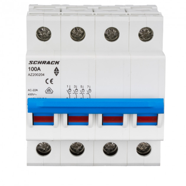 Выключатель нагрузки Schrack Isolator AZ 4p 100A,