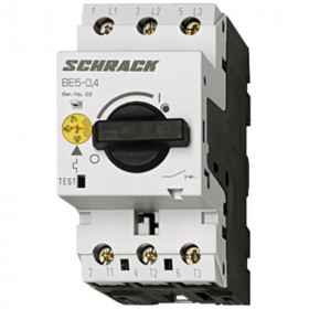 Автомат защиты электродвигателя Schrack BE5 3p 0,16A (0,10-0,16) 0,06кВт