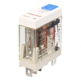 Реле RFT1CO024LT, 1CO, 12A(250VAC/30VDC), 24VDC, мех. индикация, тест-кнопка с блокировкой, LED
