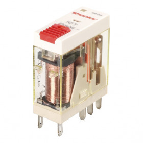 Реле RFT2CO524LT, 2CO, 8A(250VAC/30VDC), 24VAC, мех. индикация, тест-кнопка с блокировкой, LED