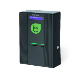 Зарядное устройство BE-W, Тип2, 7.4kW (32A, 230VAC 1P+N+E), с розеткой, PM, EM, LCD, антрацит, 235x370x115mm, IK08, IP54