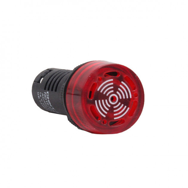 Сигнализатор звуковой ND16-22LC Φ22 мм красный LED АС220В (R) (CHINT)